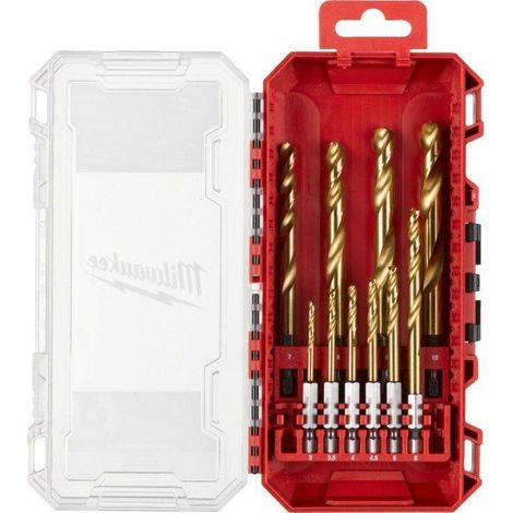Milwaukee Set di 10 Punte HSS-G Metalliche con Gambo Esagonale