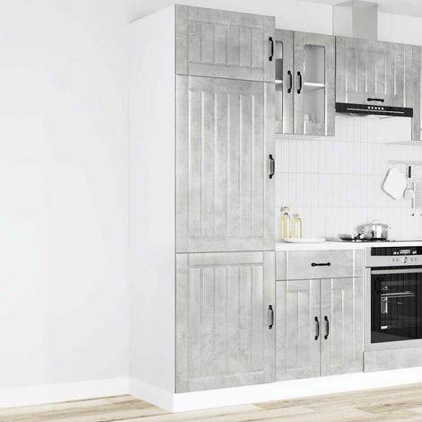 Maison Exclusive - Armadio da Cucina Lucca Grigio Cemento in Legno Multistrato