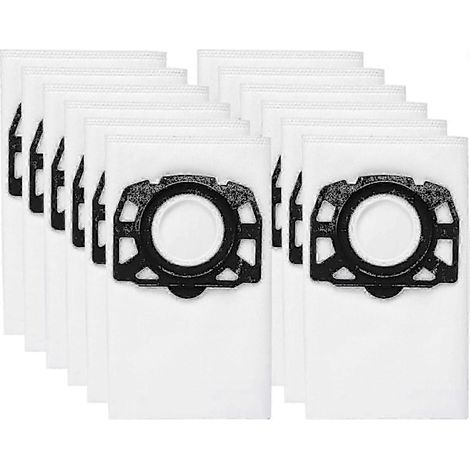 Packung mit 12 KFI 487 Filterbeuteln, kompatibel mit Kärcher WD4, WD5 und WD6-AquaForge Staubsaugern (1/4)
