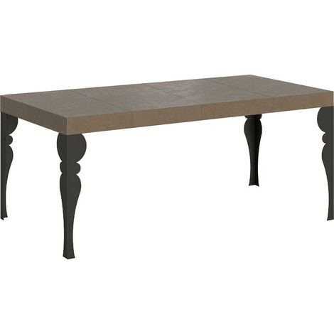 Tavolo Allungabile 90-246x90x77 cm Paxon Premium Tortora Telaio Antracite