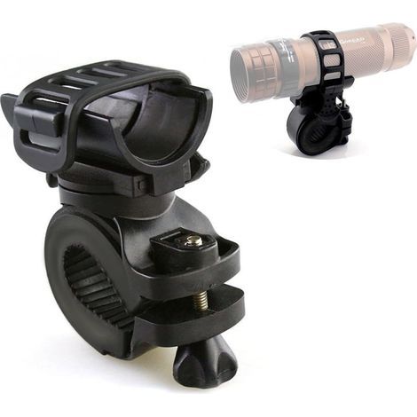 Soporte para linterna de bicicleta de 360 grados, soporte para bicicleta, soporte para linterna LED, clip de sujeción para bicicleta, bicicleta de montaña (1/5)