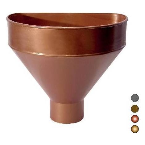 COLLECTEUR MONOLITHIQUE EN PVC POUR GOUTTIÈRES Dimensions : Diam. 80 - Cuivre antique