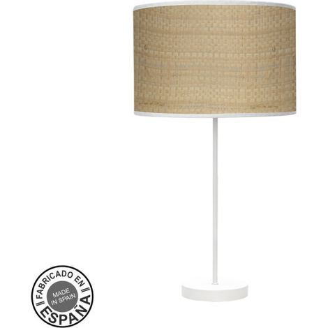 High Fashion Tischlampe 1xe27 weiß/hellbraun 63x30x30 cm