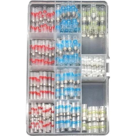Connettore di testa per filo termorestringente da 150 pezzi, terminali elettrici a crimpare termorestringenti, kit connettori terminali termorestringenti (1/5)