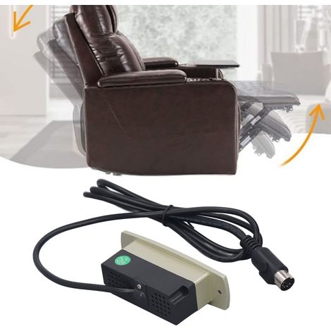 Télécommande pour canapé électrique avec bouton-poussoir et fonction chargeur USB pour téléphone portable. Commande manuelle pour canapé/fauteuil inclinable électrique : tige de poussée à courant cont (1/5)