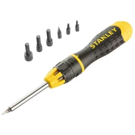 STANLEY STHT0-62574 TOURNEVIS PORTE-EMBOUTS À CLIQUET AVEC 20 EMBOUTS