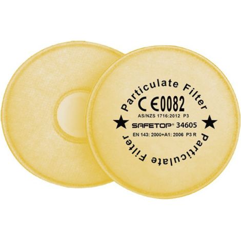 Filtro P3 extra plano para máscaras de protección respiratoria serie 4600-4700 (pack 2)