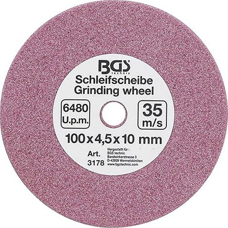 Bgs Technic – Disque à lamelles pour meuleuse 100 x 10 x 4.5 mm – Affûtage précis pour chaînes de tronçonneuse – Compatible maillons 10 mm (3/8") (1/2)
