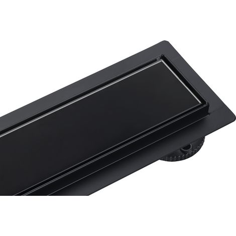 Desagüe lineal G-Drain Next de 90 cm con panel de vidrio doble oscuro (1/5)