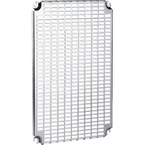 Spacial - châssis perforé Telequick - acier - pour coffret H=300xL=400mm - NSYMR34 (1/3)