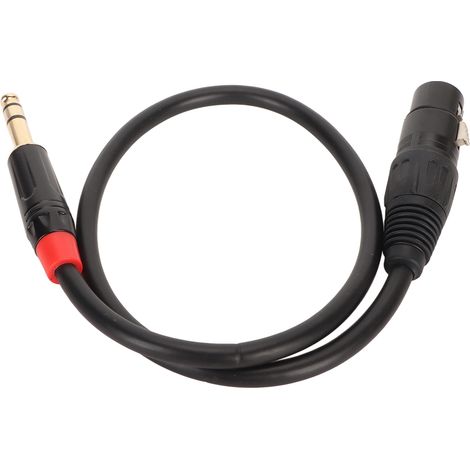 Câble XLR femelle vers TRS 3 broches vers prise jack TRS stéréo symétrique 0,5 m (1/5)