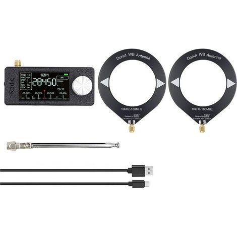 Récepteur Radio SI4732 10 KHz-180 MHz AM FM SW MW VHF Radio de Poche avec 3 Antennes (1/2)