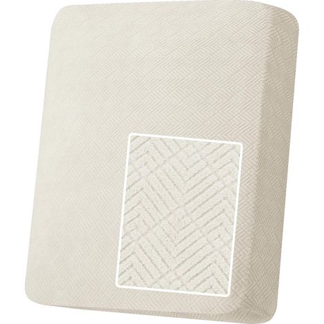 Housse Coussin Canapé Extensible, Housse De Coussin Canapé Antidérapant, Universelle Housse Dossier Canapé, Housse Coussin Canape, Housse De Coussin De Canapé, 1 Place, Blanc Crème (1/5)