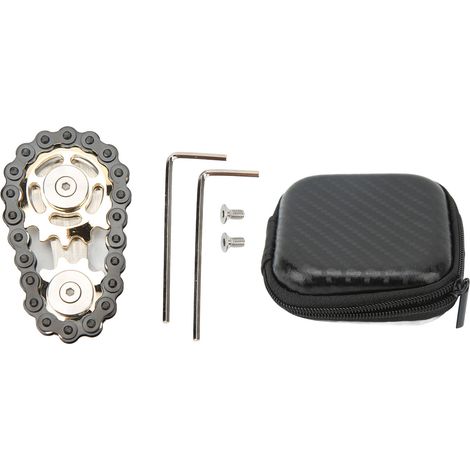 Chaînes de vélo détachables pour doigts, jouets antistress en acier inoxydable, accessoires sensoriels pour voyage, dorées (1/5)