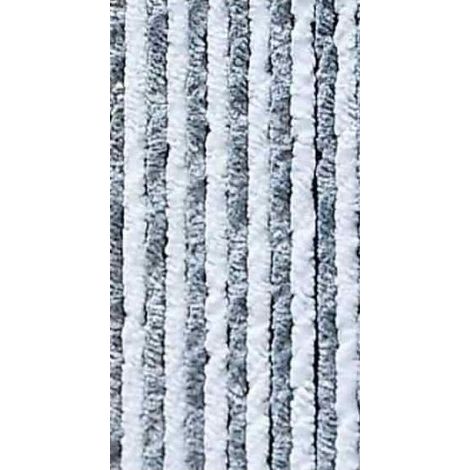 Imline – Rideau de porte chenilles gris et blanc 56 x 195 cm – Pour caravane et camping-car – Tissu résistant aux intempéries (1/2)