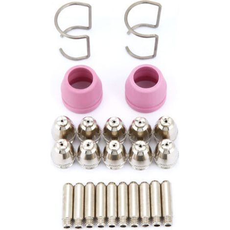Kit de 24 pièces pour torche de découpe plasma AG60 SG55 : consommables, électrodes, buses et coupelles. (1/5)