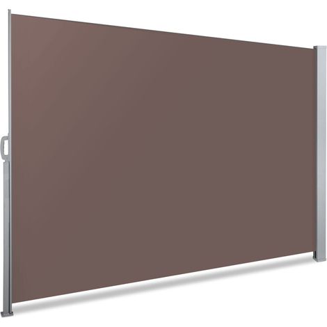 VOUNOT 1.8 x 3 m Side Awning Retractable, Privacy Screen for Patio, Garden, Balcony, Terrace, Brown (1/5)