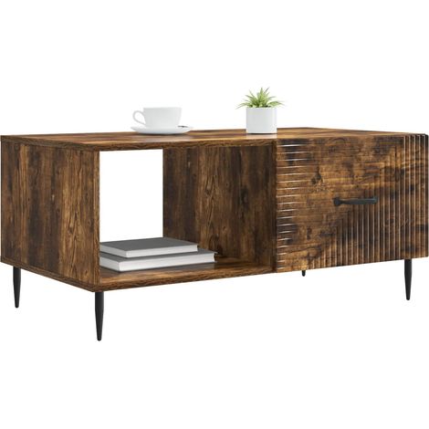 Maison Exclusive - Couchtisch Geräucherte Eiche 90 x 50 x 40 cm H