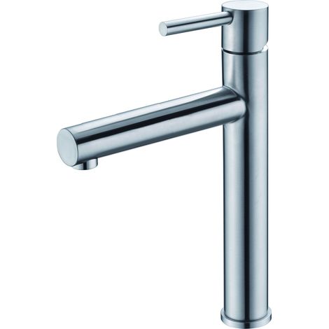 IMEX grifería monomando para lavabo alto en acero inoxidable S316 y estructura de latón con cartucho cerámico Ø25 mm Modelo S31 Moscú (1/3)