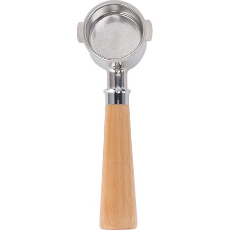 51-mm-Zweiohr-Filterhalter, bodenlos, für Kaffeemaschinen, kompatibel mit der Kaffeemaschine EC0310, Modell A2, Buche, Naturfarbe (1/5)