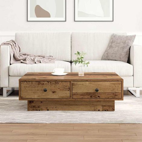 Couchtisch Altholz 90 x 90 x 28 cm Holzwerkstoff