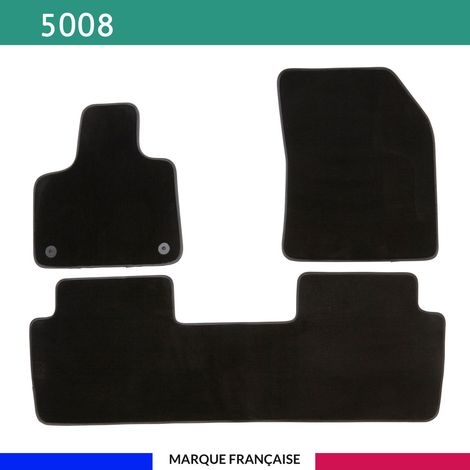 Tapis de voiture - Sur Mesure pour 5008 (dès 2017) - 3 pièces - Tapis de sol antidérapant pour automobile (1/4)