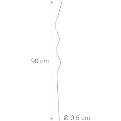 Lote de 10 tutores en espiral para tomates plantas trepadoras jardín soporte de crecimiento robusto de acero inoxidable verde 130013814 (1/2)