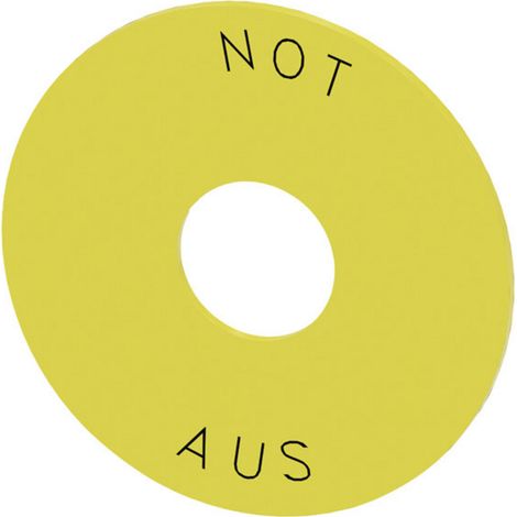 Siemens 3SU1900-0BB31-0AS0 3SU19000BB310AS0 Unterlegscheibe rund (Ø) 75 mm NOT-AUS Gelb, Schwarz 10 (1/3)