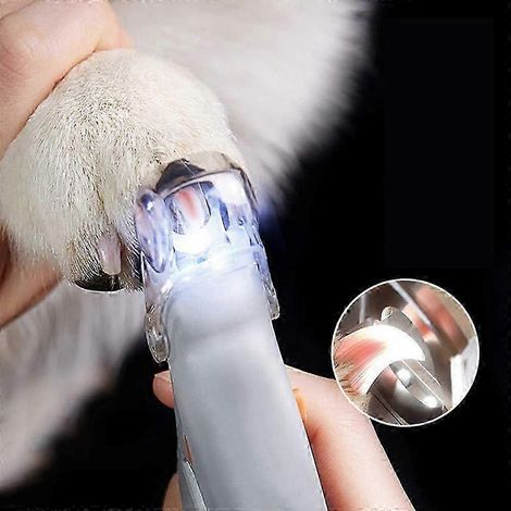 Coupe-ongles pour chats et chiens avec lampe LED et loupe anti-coupure pour animaux de compagnie (1/5)
