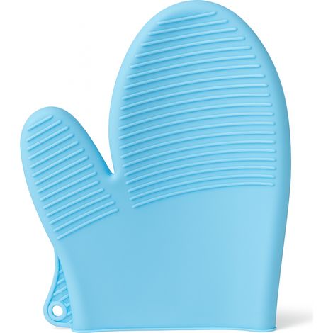 Guanto da forno in silicone blu, 1 pezzo
