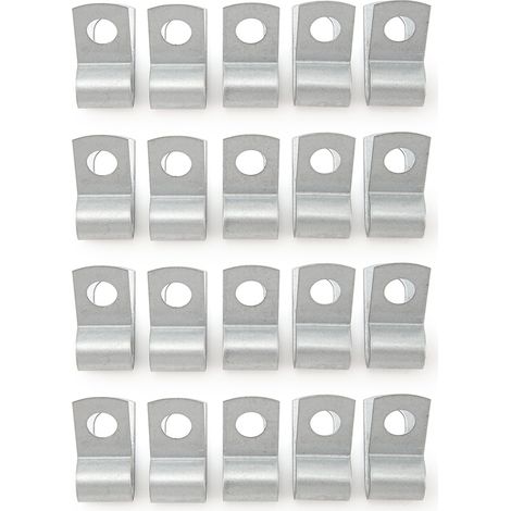 20 Clips de Ligne de Frein en Métal, Collier de Fixation pour Tuyau de Carburant, Jeu de Serrage Universel pour la Plupart des Véhicules, 1/4 Pouce (1/5)