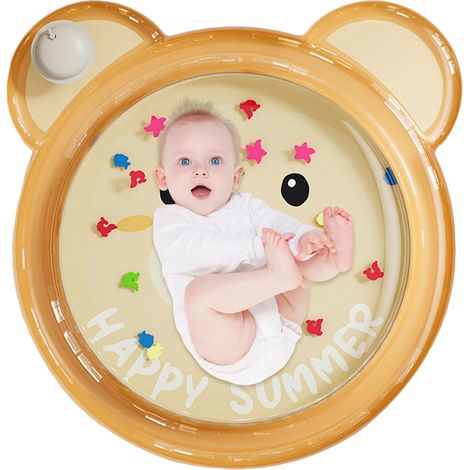 Wasserspielmatte für Babys – Kühlmatte mit Tiermotiven, tragbares, faltbares Sinnesspielzeug für Zuhause/Reisen