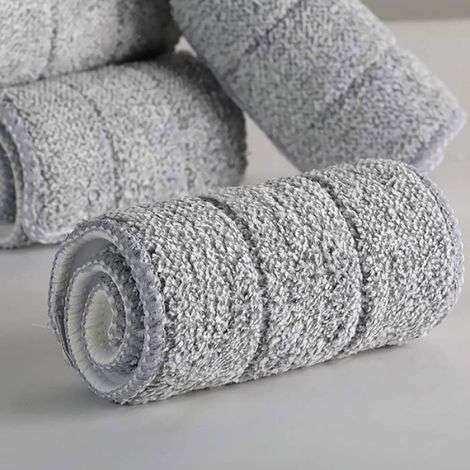 Serpillère En Microfibre - Tête De Balai Plat 33 X 12 Cm - Housse De Nettoyage Rechange Pour Balai Lave-Sol - Lot De 3 (1/4)