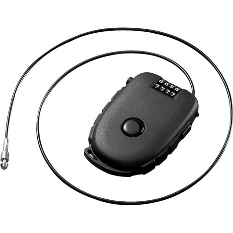 Antivol Rétractable - Cable Acier Inoxydable 4 Chiffres - Pour Casque Moto Vélo Valise Bagage - 1 Pièce