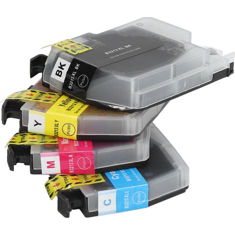 Cartouche d'encre pour imprimante LC3213, cartouche d'encre quatre couleurs BK CMY, pack de remplacement compatible avec DCP J572DW.