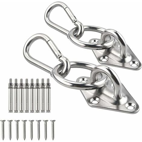 Ganchos para toldo de acero inoxidable, ganchos de 8 mm, juego para colgar hamacas, 20 piezas, peso bruto 0,62 kg (1/5)