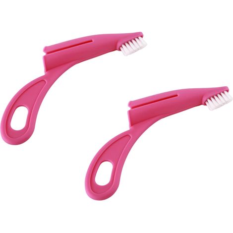 Spazzolino Denti Da Dito Per Cane Set 2Pz Rimozione Placca Igiene Pulizia Orale (1/5)