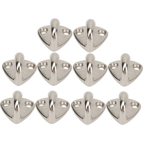 10 Taquets de Fender en Acier Inoxydable 316 Marine, Crochets pour Vêtements et Manteaux, Œillets de Pad, Quincaillerie Nautique pour Bateau (1/5)