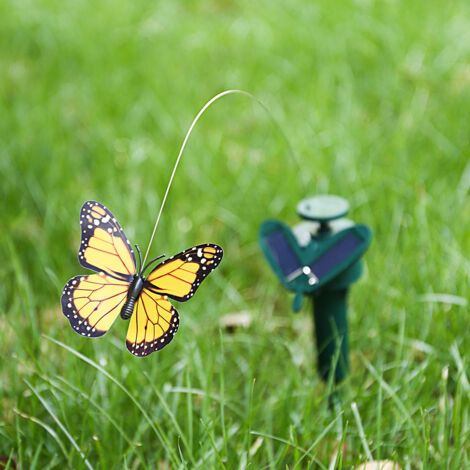 Décoration de jardin à énergie solaire avec des papillons dansants et des colibris volants (1/5)