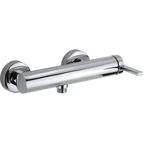 Miscelatore monocomando doccia esterno modello tondo colore cromo Pollini Lumea LT700044421  Cromo (1/2)