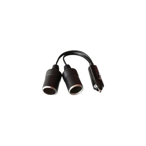 1 à 2 Allume-Cigare Câble D'extension, Voiture Allume Cigare Socket Mâle vers Femelle, DC 12V 24V Adaptateur Répartiteur 1 à 2 Splitter avec lumières LED Prise Mâle avec Fusible-