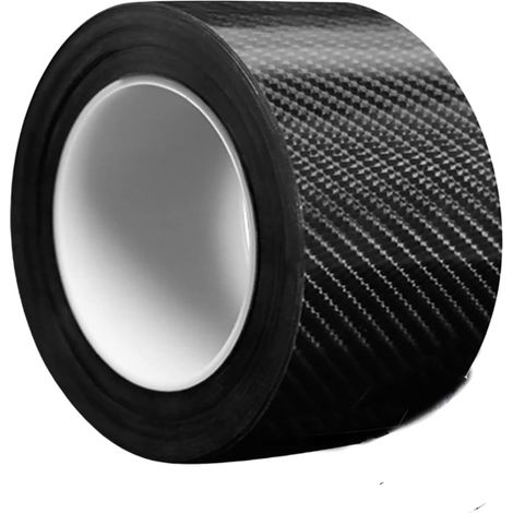 Film carbone pour voiture, seuils de portière auto, autocollants en fibre de carbone résistants aux rayures, seuils de portière autoadhésifs de protection, film carbone noir pour la protection des (1/5)