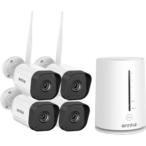 Caméra de sécurité domestique, résolution 5MP, capacité de vision nocturne, I71GK 4Pcs Caméra (1/2)