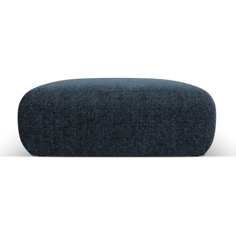 Pouf 2 places en chenille bleu roi (1/4)