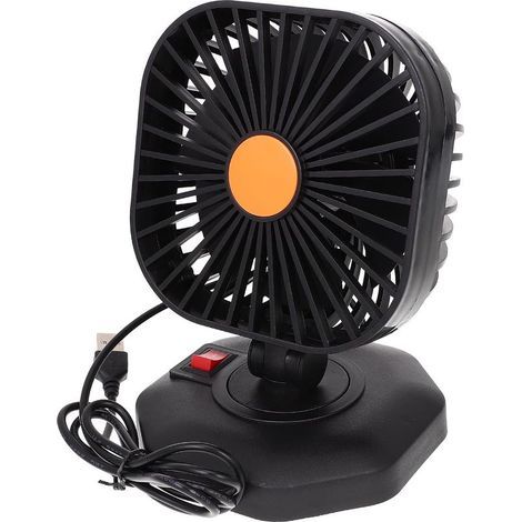Ventilateur Silencieux USB pour Voiture en Abs Noir (1/5)