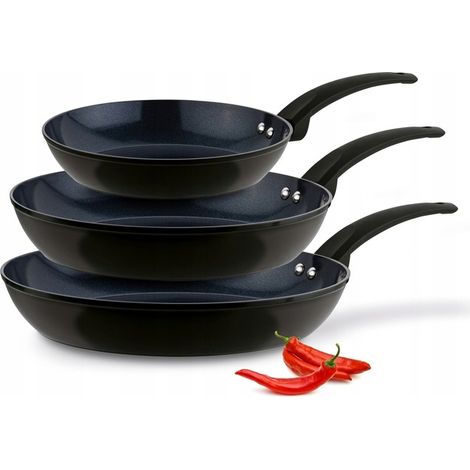 Set mit 3 Keramik-Bratpfannen für Gas- und Induktionsherde Konighoffer Triste 20/24/28