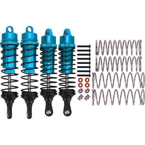 Amortisseurs avant/arrière en alliage d'aluminium réglables pour voiture RC 1/10 - Accessoires de rechange bleus (1/5)