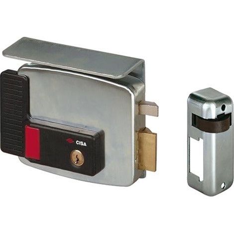 SERRATURA CISA 11731N 70 DX ELETTRICA DA APPLICARE C/TETTO PER FERRO (1/5)