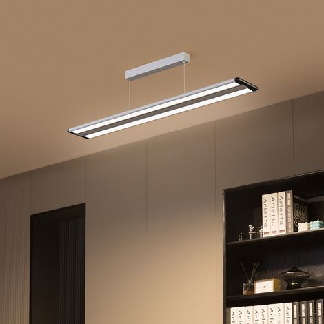 [NEUWERTIG] Prios LED-Hängeleuchte Zyair Leuchte silber Aluminium 5700lm dimmbar