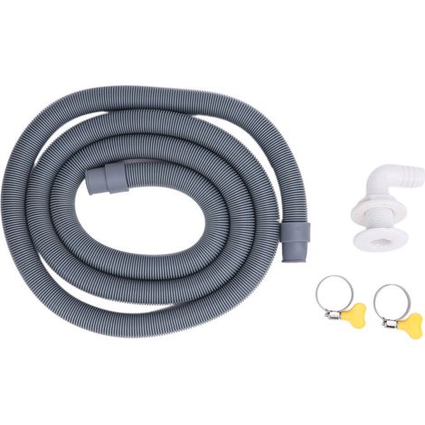 750 GHHPPH High Pressure Bilge Pump Installation Kit, 0.75 Inch Diameter, 6.56 Foot Hose with 90 Degree Adjustable Check Valve, White (1/5)